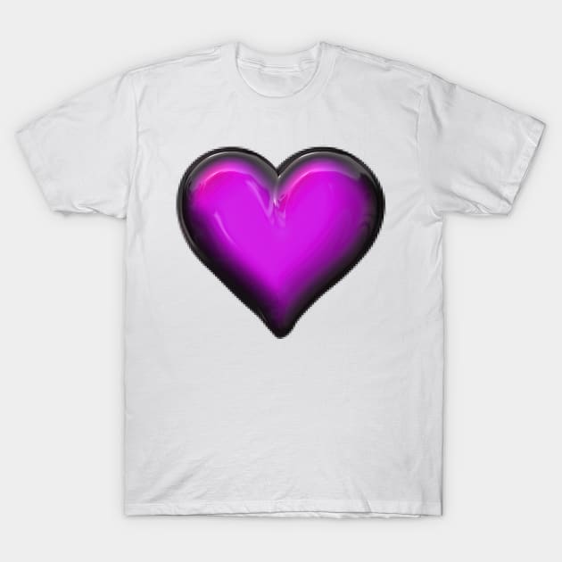 Violet Heart T-Shirt by stefy